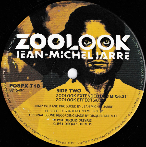 Jean-Michel Jarre - Zoolook | Polydor (POSPX 718) - 4