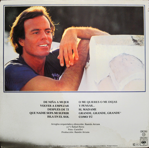 Julio Iglesias - De Niña A Mujer | CBS (CBS 85063) - 2 Julio Iglesias - De Niña A Mujer | CBS (CBS 85063) - 2