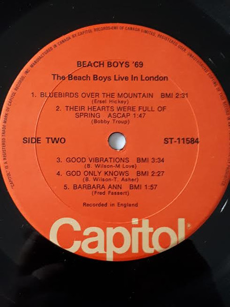 The Beach Boys - Beach Boys '69 | Capitol Records (ST-11584) - 4 The Beach Boys - Beach Boys '69 | Capitol Records (ST-11584) - 4