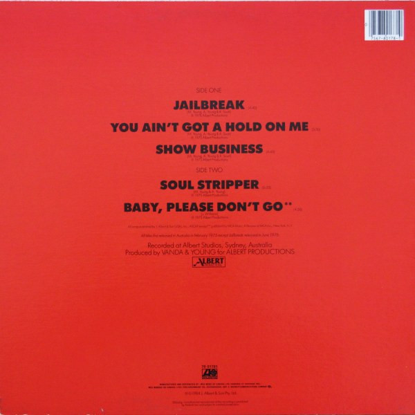 AC/DC - '74 Jailbreak [Vinyl] | Atlantic (78 01781) - 2