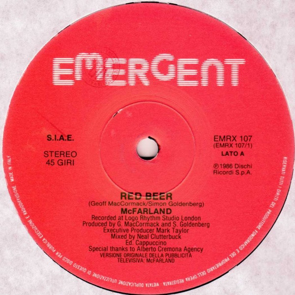 McFarland / Brownen - Red Beer / Hearts On Fire | Emergent (EMRX 107)