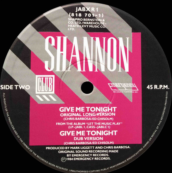 Shannon - Give Me Tonight (Remix) | Club (JABXR 1) - 4