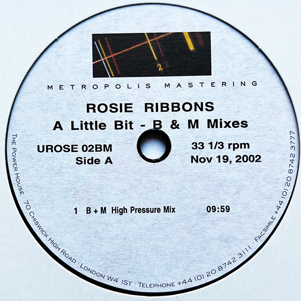Rosie Ribbons - A Little Bit (B & M Mixes) | Telstar (UROSE 02BM) - 2