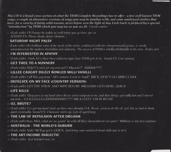 TISM - Collected Recordings 1986 - 1993 Sampler CD | Genre B.Goode (GOOPRO) - 4 TISM - Collected Recordings 1986 - 1993 Sampler CD | Genre B.Goode (GOOPRO) - 4