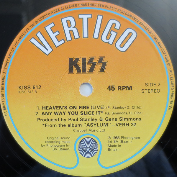 Kiss - Tears Are Falling | Vertigo (KISS 612) - 4