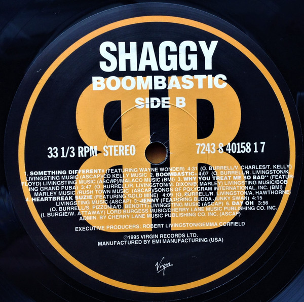 Shaggy - Boombastic (Full Length Album) | Virgin (7243 8 40158 1 7)