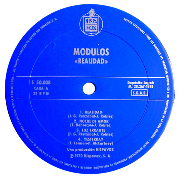 Modulos - Realidad | Hispavox (S 50.008) - 3