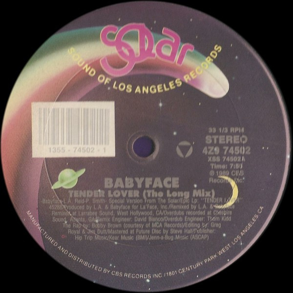 Babyface - Tender Lover | Solar (4Z9 74502)