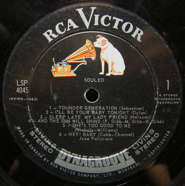 José Feliciano - Souled [Vinyl] | RCA Victor (LSP 4045) - 3