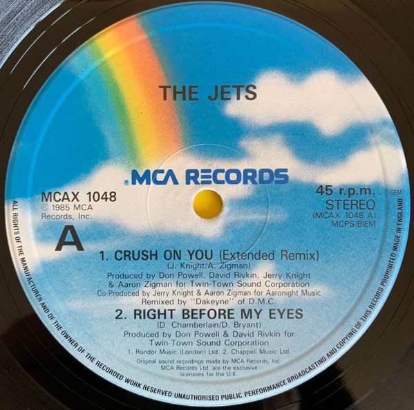 The Jets - Crush On You | MCA Records (MCAX 1048) - 3