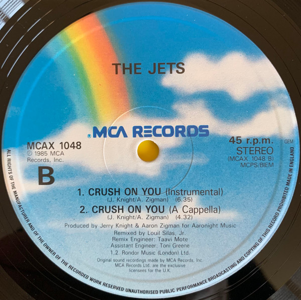 The Jets - Crush On You | MCA Records (MCAX 1048) - 4