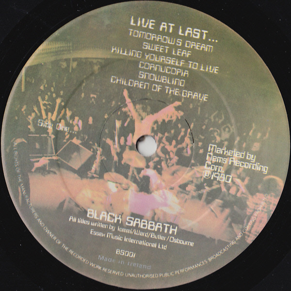 Black Sabbath - Live At Last | NEMS (BS 001) - 3