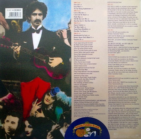 Frank Zappa - Tinseltown Rebellion | EMI (1C 2LP 164 26 0808 3) - 3