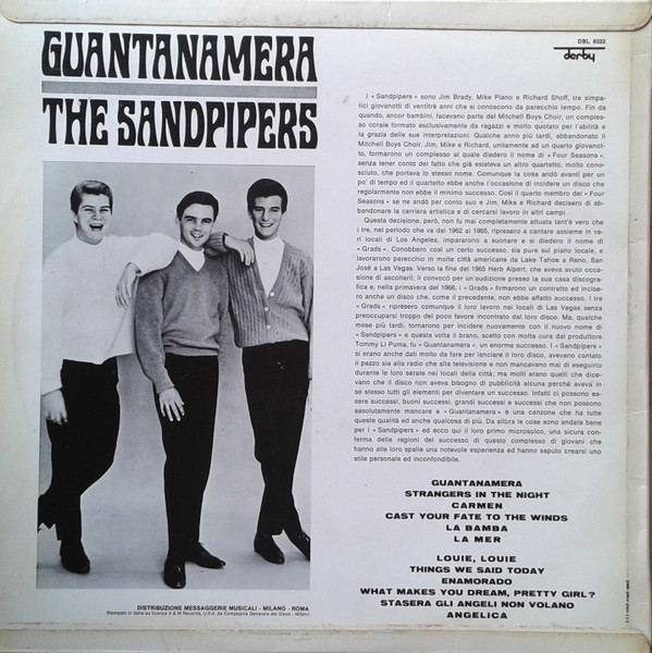 The Sandpipers - Guantanamera | Derby (DBL 8022) - 2