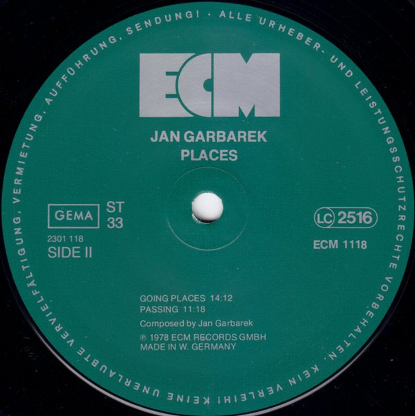 Jan Garbarek - Places | ECM Records (ECM 1118) - 4 Jan Garbarek - Places | ECM Records (ECM 1118) - 4