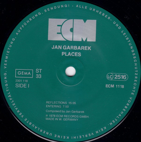 Jan Garbarek - Places | ECM Records (ECM 1118) - 3 Jan Garbarek - Places | ECM Records (ECM 1118) - 3