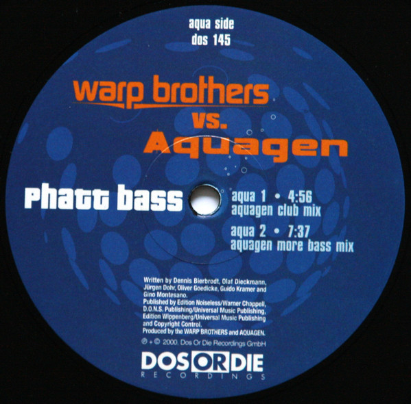 Warp Brothers Vs. Aquagen - Phatt Bass | Dos Or Die Recordings (DOS 145) - main