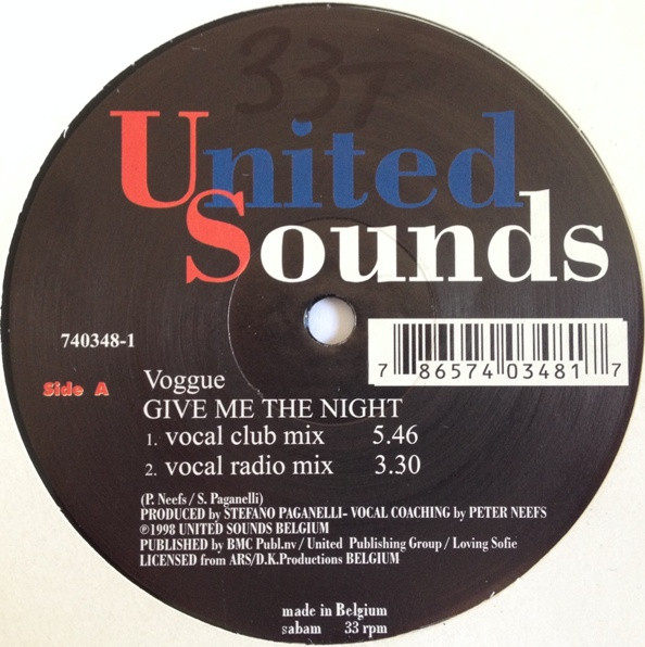 Voggue - Give Me The Night | United Sounds Belgium (740 348-1)