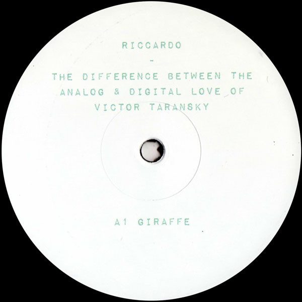 Riccardo - The Difference Between The Analog & Digital Love Of Victor Taransky | Metropolita Recordings (MET001)
