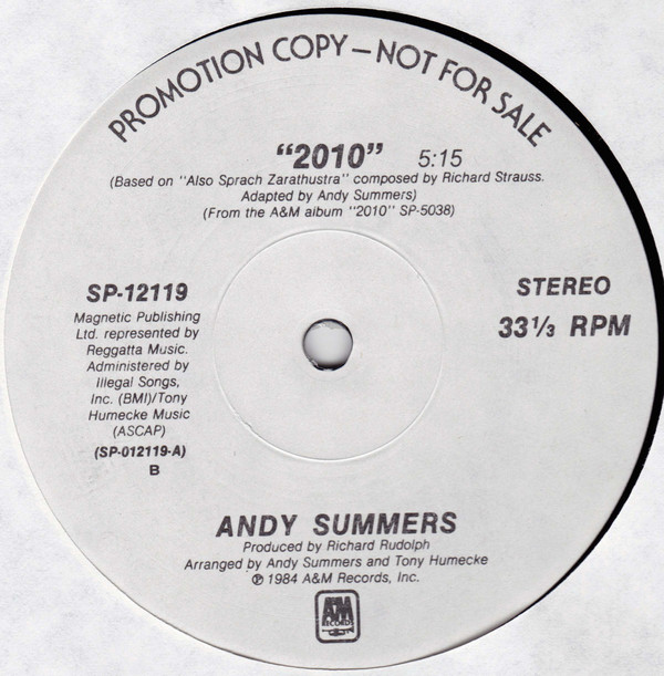 Andy Summers - 2010 / To Hal And Back | A&M Records (SP-12119) - 6