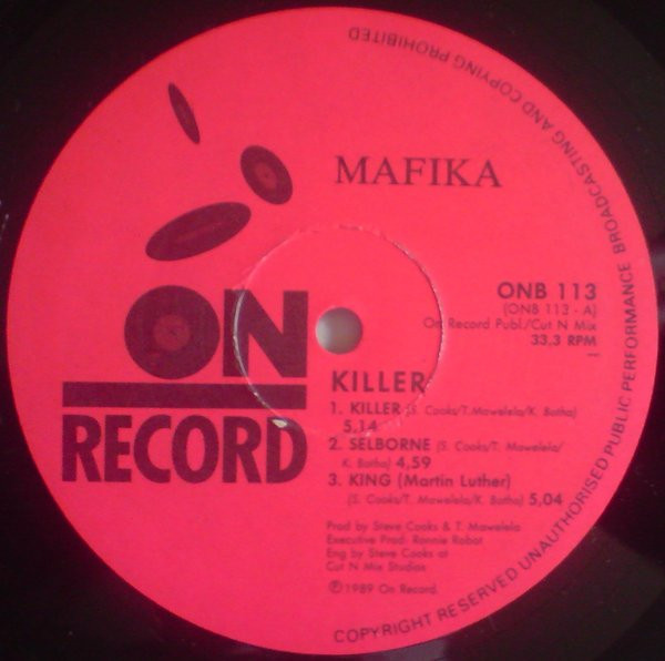 Mafika - Killer | On Record (ONB 113) - 3
