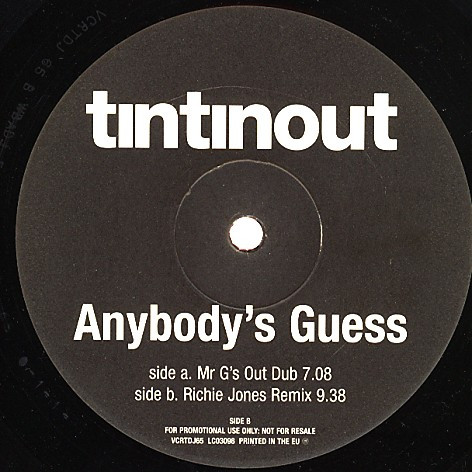 Tin Tin Out - Anybody's Guess | VC Recordings (VCRTDJ 65)