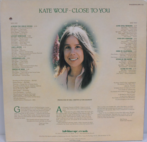 Kate Wolf - Close To You | Kaleidoscope Records (F-15) - 2 Kate Wolf - Close To You | Kaleidoscope Records (F-15) - 2