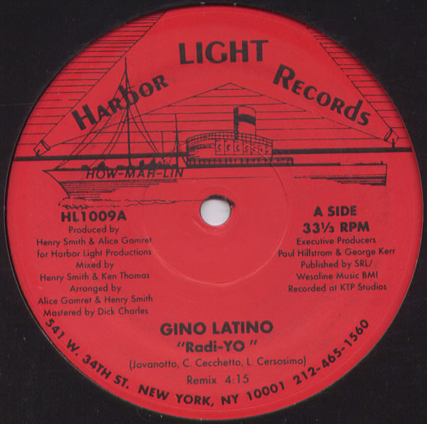 Gino Latino - Radi-YO / Club-YO | Harbor Light Records (HL1009) - main