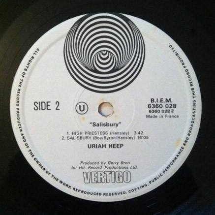 Uriah Heep - Salisbury | Vertigo (6360 028) - 3 Uriah Heep - Salisbury | Vertigo (6360 028) - 3
