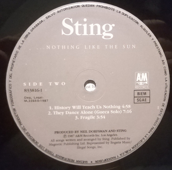 Sting - ...Nothing Like The Sun | A&M Records (393912-1) - 4 Sting - ...Nothing Like The Sun | A&M Records (393912-1) - 4