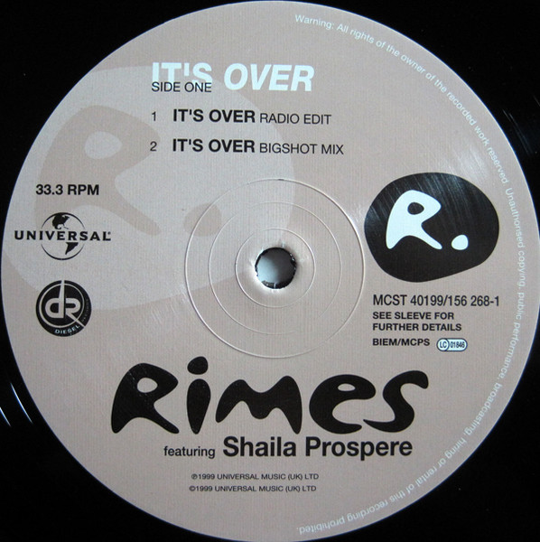 Rimes Featuring Shaila Prospere - It's Over | Universal (MCST 40199) - 3 Rimes Featuring Shaila Prospere - It's Over | Universal (MCST 40199) - 3