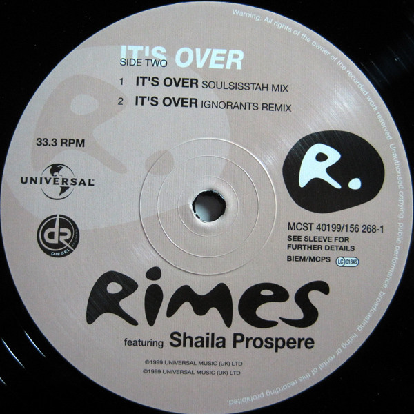 Rimes Featuring Shaila Prospere - It's Over | Universal (MCST 40199) - 4 Rimes Featuring Shaila Prospere - It's Over | Universal (MCST 40199) - 4