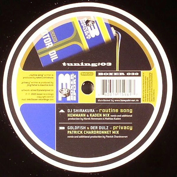 DJ Shirakura / Goldfish Und Der Dulz - Tuning#03 | Boxer Recordings (BOXER 030)