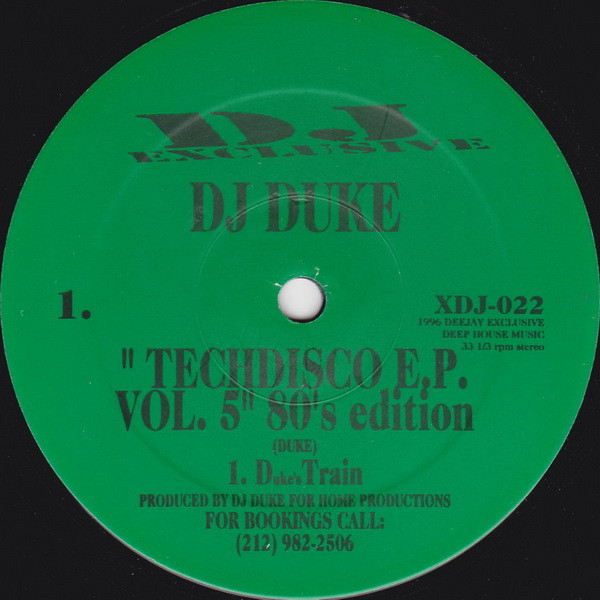 DJ Duke - Techdisco E.P. Vol. 5 (80's Edition) | DJ Exclusive (XDJ-022) - main