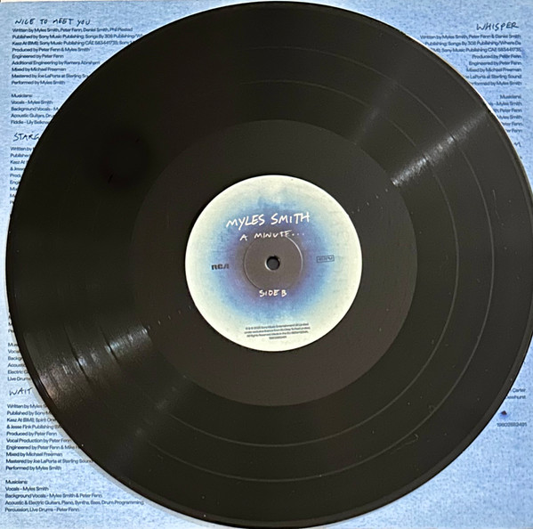 Myles Smith - A Minute... | RCA (19802882491) - 4
