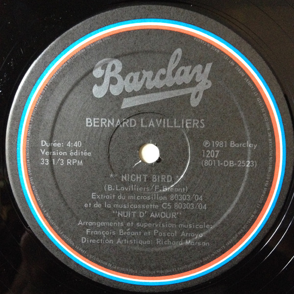 Bernard Lavilliers - Night Bird | Barclay (1207) - 3