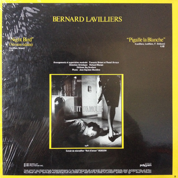 Bernard Lavilliers - Night Bird | Barclay (1207) - 2