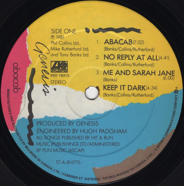 Genesis - Abacab | Atlantic (XSD 19313) - 3