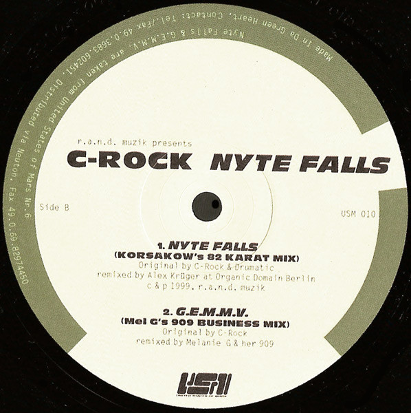 C-Rock - Nyte Falls | United States Of Mars (USM 010) - 2