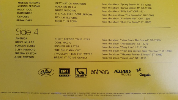 Various - Super Sampler - Autumn '82 | Capitol Records (SPRO 218) - 3