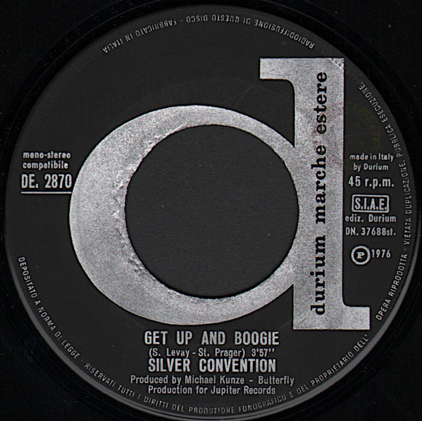 Silver Convention - Get Up And Boogie | Durium (DE. 2870) - 3 Silver Convention - Get Up And Boogie | Durium (DE. 2870) - 3