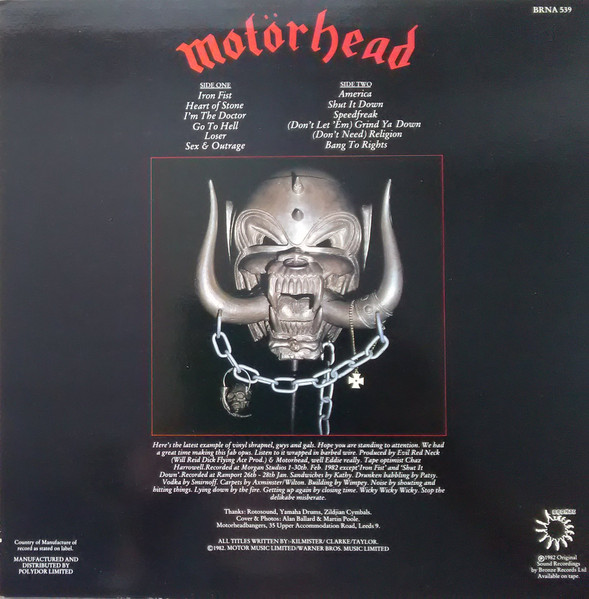Motörhead - Iron Fist | Bronze (BRNA 539) - 2 Motörhead - Iron Fist | Bronze (BRNA 539) - 2