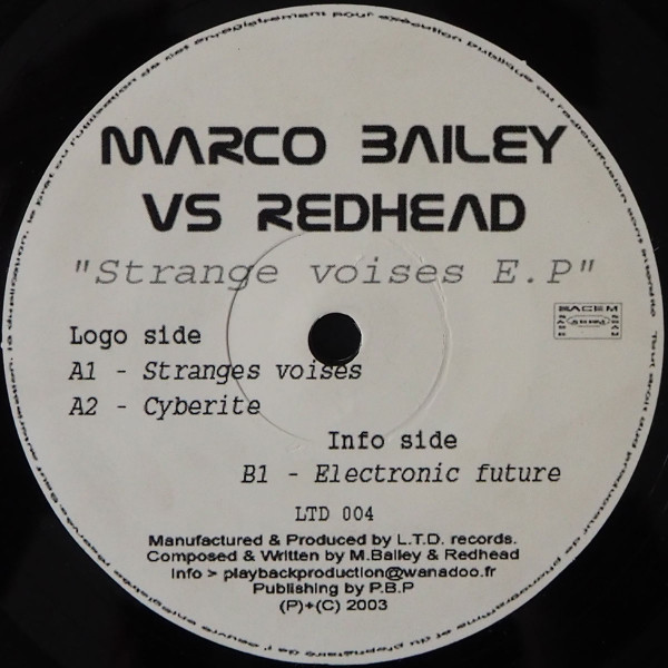 Marco Bailey & Redhead - Strange Voises | Limited Edition Records (CET004) - 4