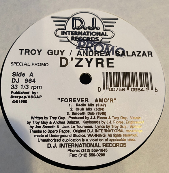 D'Zyre - Forever Amo'r | D.J. International Records (DJ 964) D'Zyre - Forever Amo'r | D.J. International Records (DJ 964)