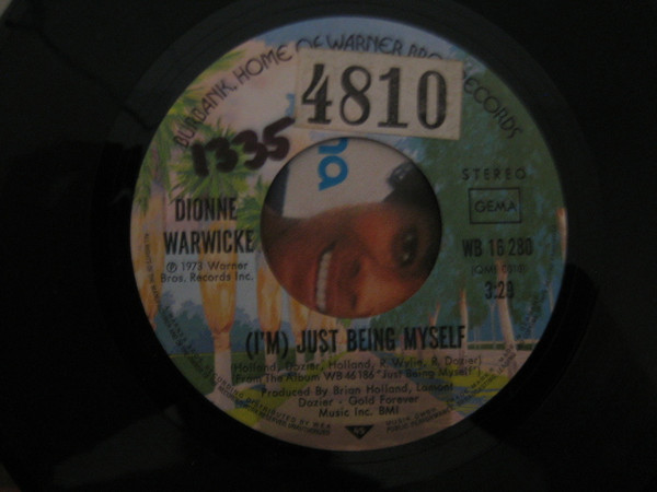 Dionne Warwick - (I'm) Just Being Myself | Warner Bros. Records (WB 16 280) - 4