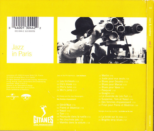 Various - Jazz & Cinéma Vol. 2 | Gitanes Jazz Productions (013 044-2) - 2 Various - Jazz & Cinéma Vol. 2 | Gitanes Jazz Productions (013 044-2) - 2