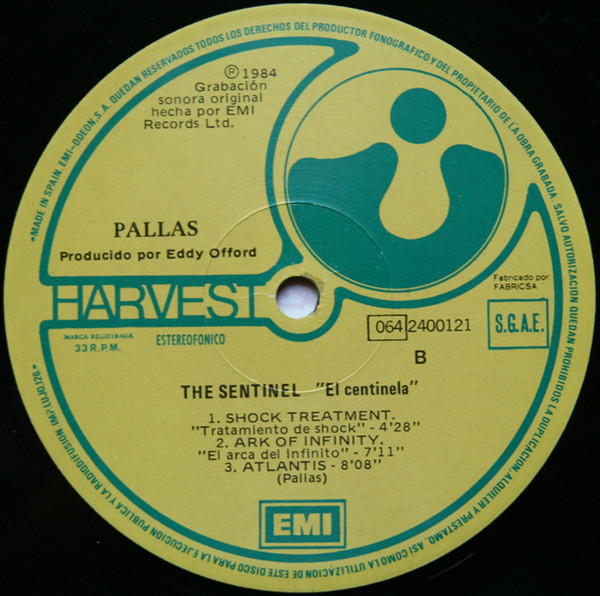 Pallas - The Sentinel | Harvest (064 2400121) - 4