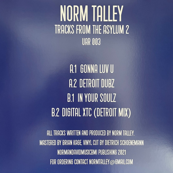 Norm Talley - Tracks From The Asylum 2 | Upstairs Asylum Recordings (UAR 003) - 3
