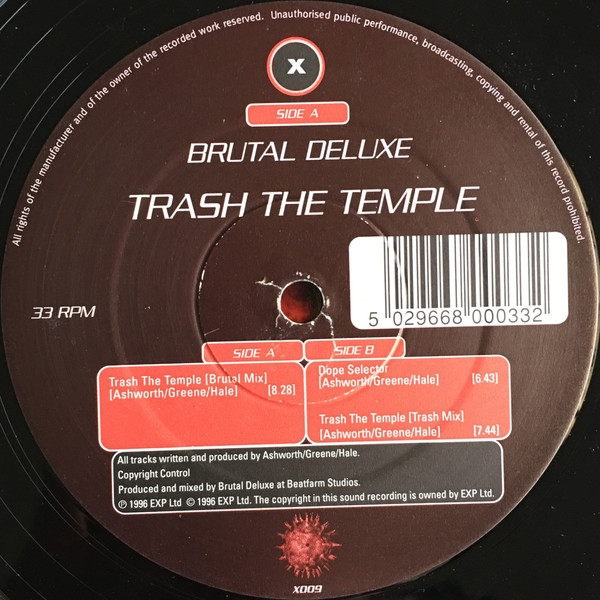 Brutal Deluxe - Trash The Temple | X Records (X009) - main