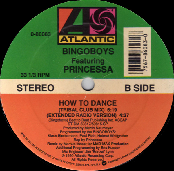 Bingoboys Featuring Princessa - How To Dance | Atlantic (0-86083)